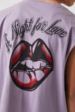 A Night For Love Graphic Muscle Tee