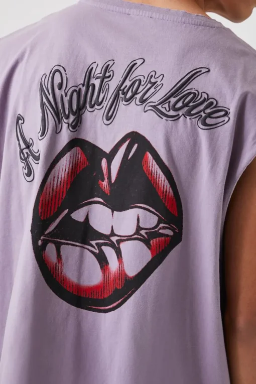 A Night For Love Graphic Muscle Tee