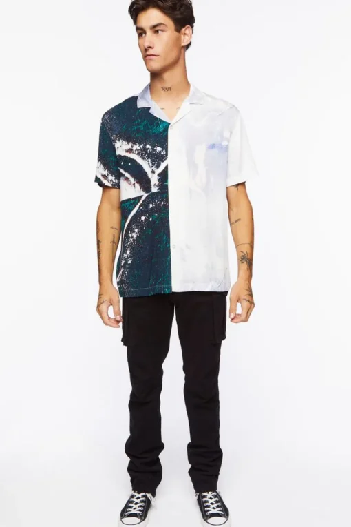 Abstract Colorblock Shirt