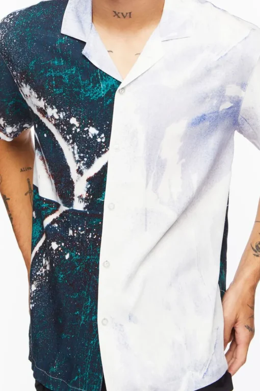 Abstract Colorblock Shirt
