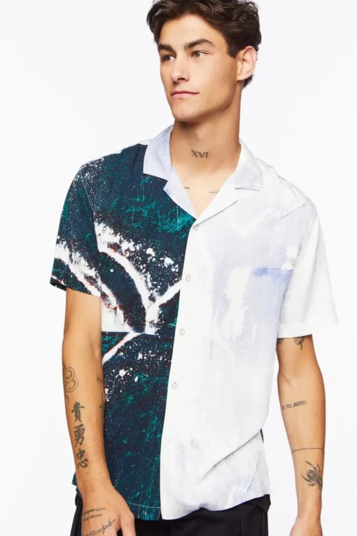Abstract Colorblock Shirt