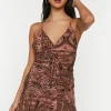 Abstract Fit & Flare Mini Dress