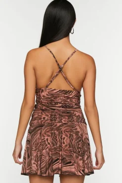 Abstract Fit & Flare Mini Dress