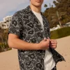 Abstract Floral Print Shirt