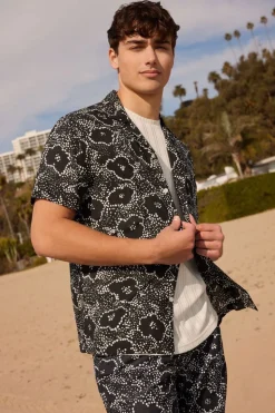 Abstract Floral Print Shirt
