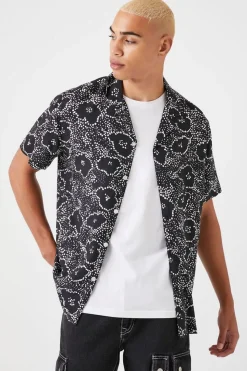 Abstract Floral Print Shirt