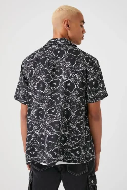 Abstract Floral Print Shirt