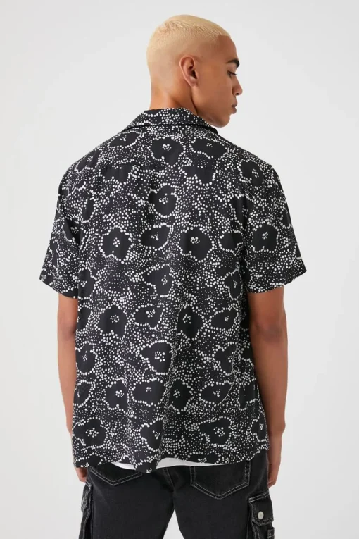Abstract Floral Print Shirt