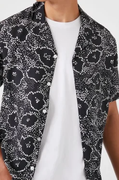 Abstract Floral Print Shirt