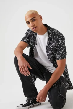 Abstract Floral Print Shirt