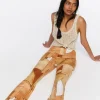 Abstract Geo Print Flare Pants