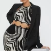 Abstract O-Ring Sweater Dress
