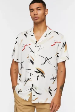 Abstract Paint Stroke Print Shirt