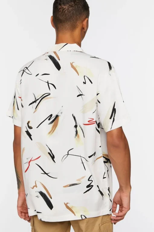 Abstract Paint Stroke Print Shirt