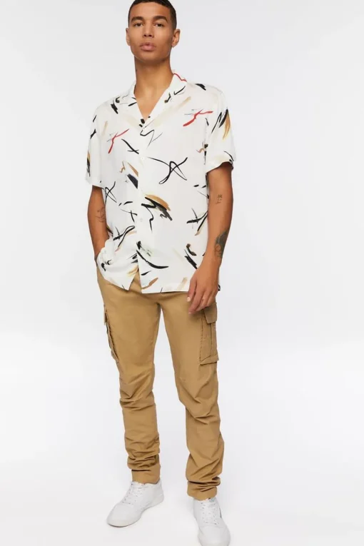 Abstract Paint Stroke Print Shirt