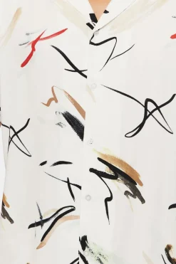 Abstract Paint Stroke Print Shirt