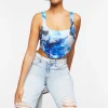 Abstract Print Crop Top
