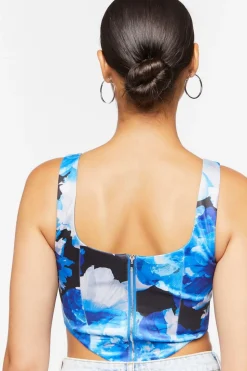 Abstract Print Crop Top
