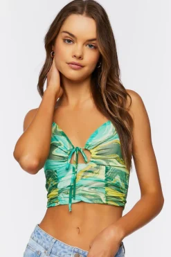 Abstract Print Cropped Cami