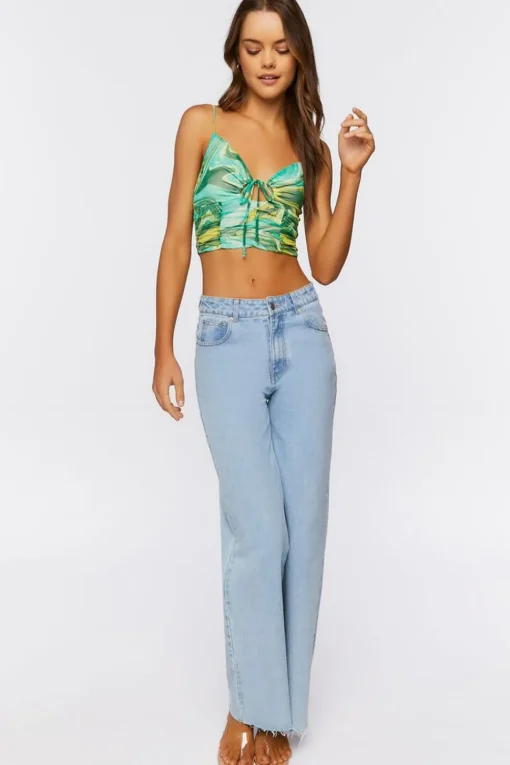 Abstract Print Cropped Cami