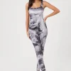 Abstract Print Fitted Jumpsuit