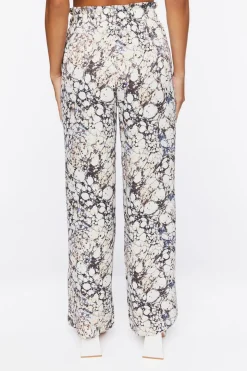 Abstract Print Paperbag Pants