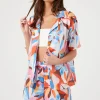 Abstract Print Pull-On Shorts