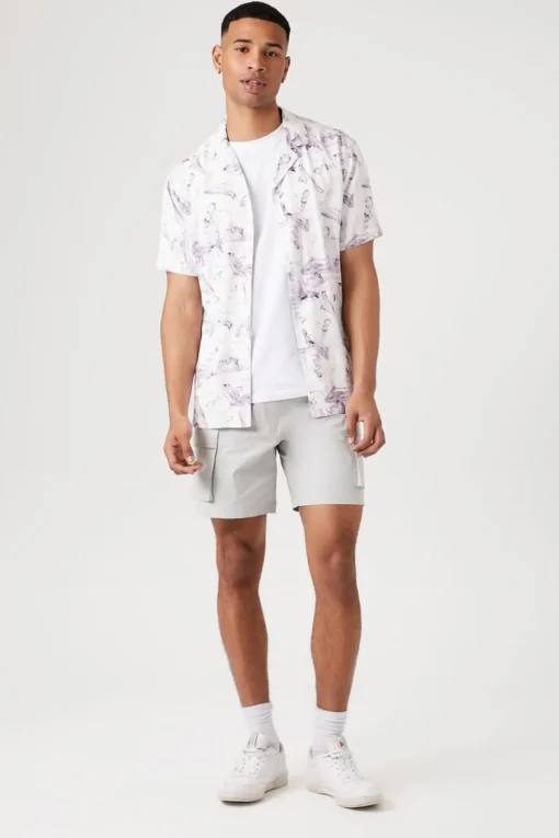 Abstract Print Rayon Shirt