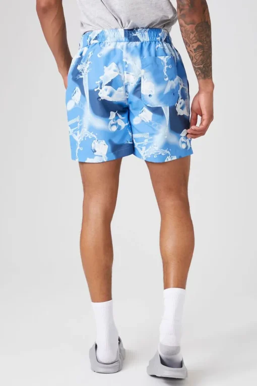 Abstract Water Print Swim Trunks