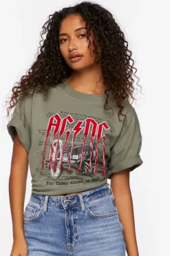 Acdc Embroidered Graphic Tee