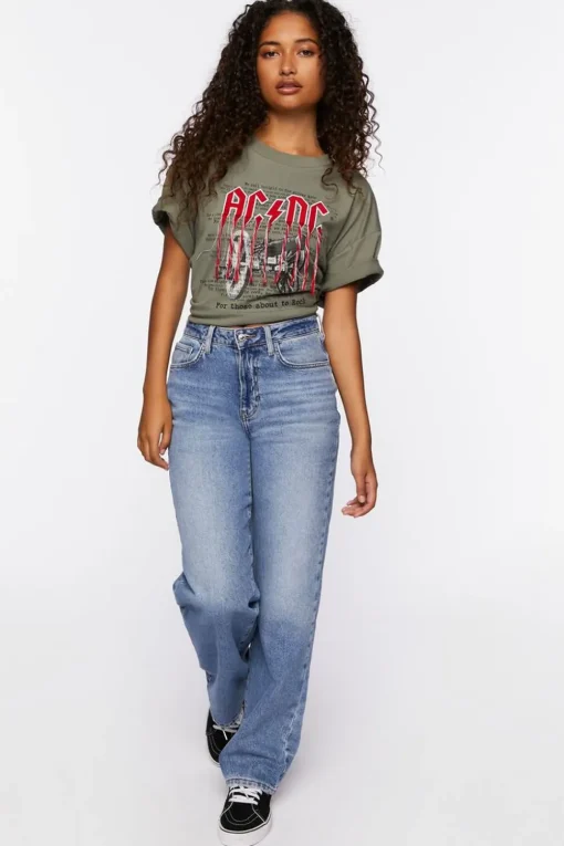 Acdc Embroidered Graphic Tee