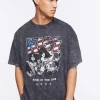 Acid Wash Kiss Graphic Tee