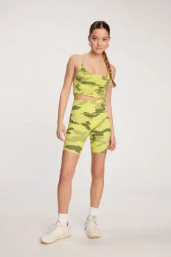 Active Camo Print Biker Shorts