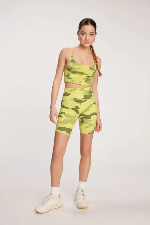 Active Camo Print Biker Shorts