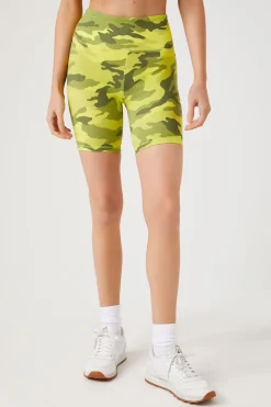 Active Camo Print Biker Shorts
