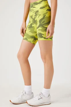 Active Camo Print Biker Shorts