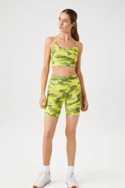 Active Camo Print Biker Shorts