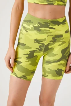 Active Camo Print Biker Shorts
