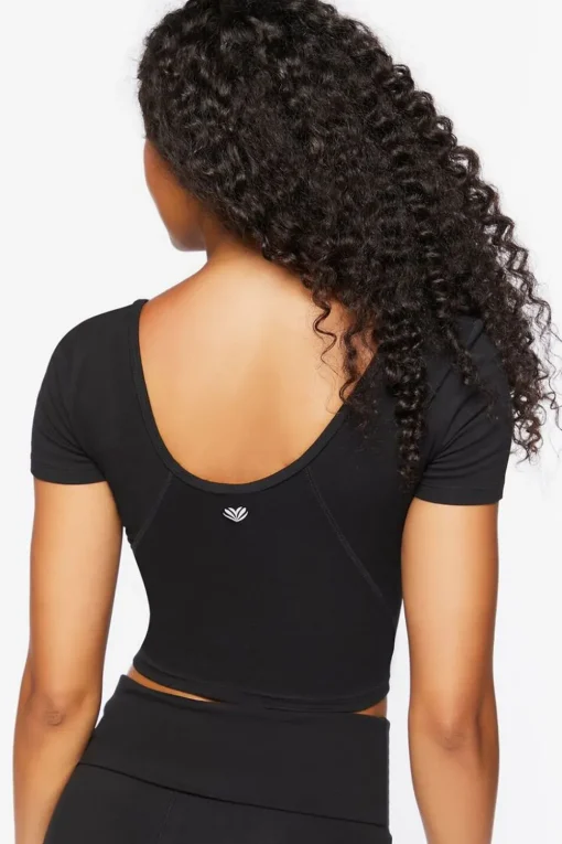 Active Cotton-Blend Crop Top