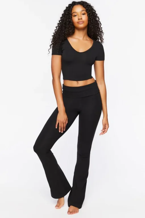 Active Cotton-Blend Crop Top