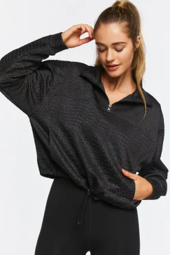 Active Croc Print Half-Zip Pullover