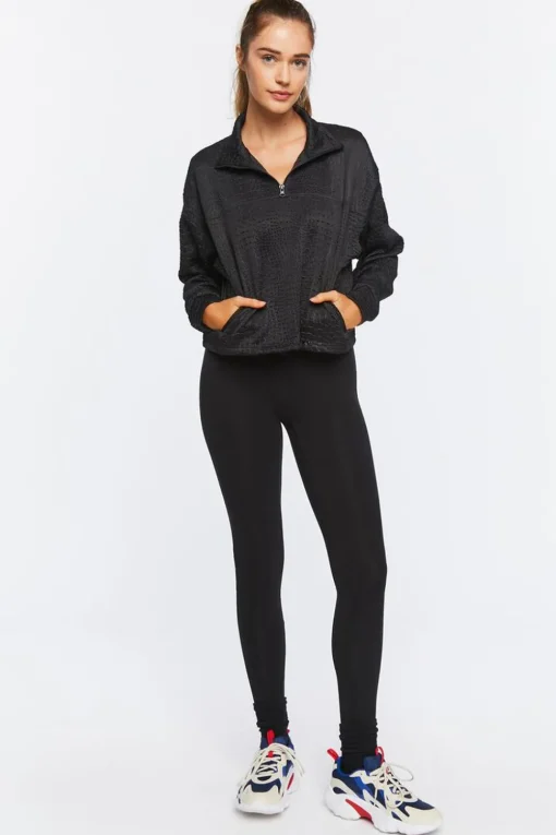 Active Croc Print Half-Zip Pullover