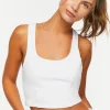 Active Cropped Racerback Tank Top