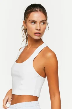 Active Cropped Racerback Tank Top