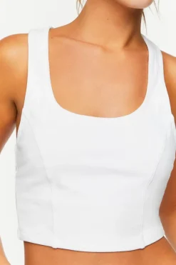 Active Cropped Racerback Tank Top