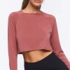 Active Cropped Raglan-Sleeve Tee