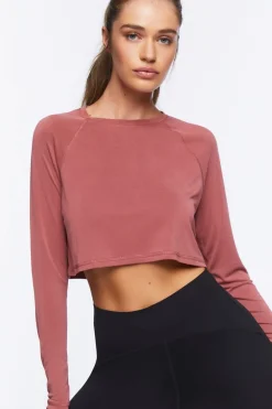 Active Cropped Raglan-Sleeve Tee