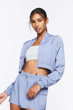 Active Cropped Windbreaker Jacket
