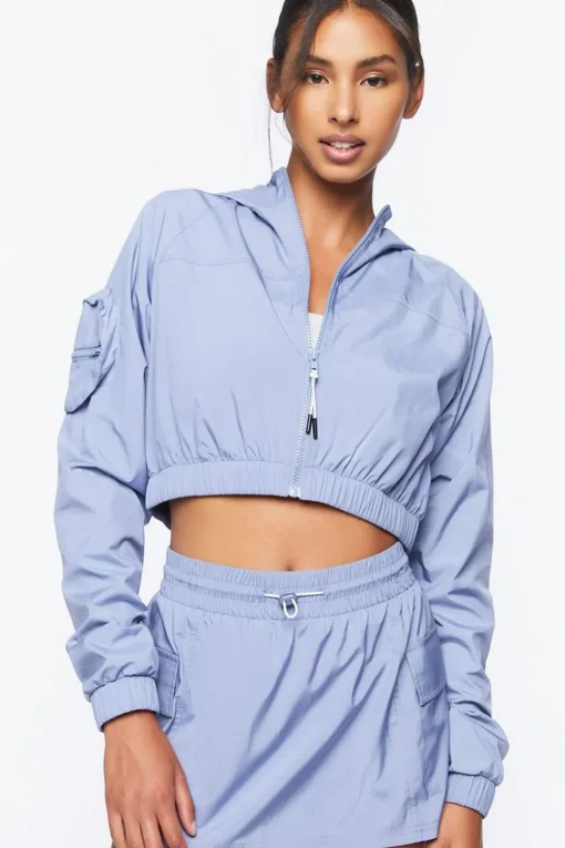 Active Cropped Windbreaker Jacket
