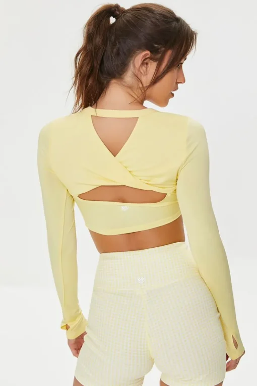 Active Cutout-Back Crop Top